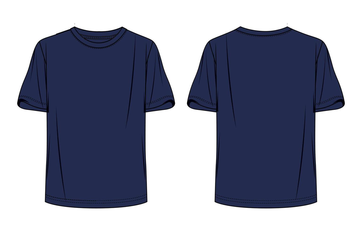 Two blue t - shirts on a white background vector