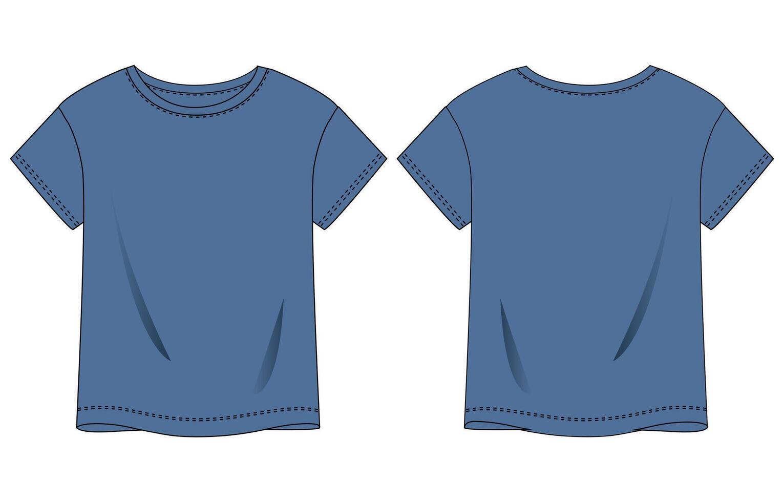 Blue t shirt template template vector