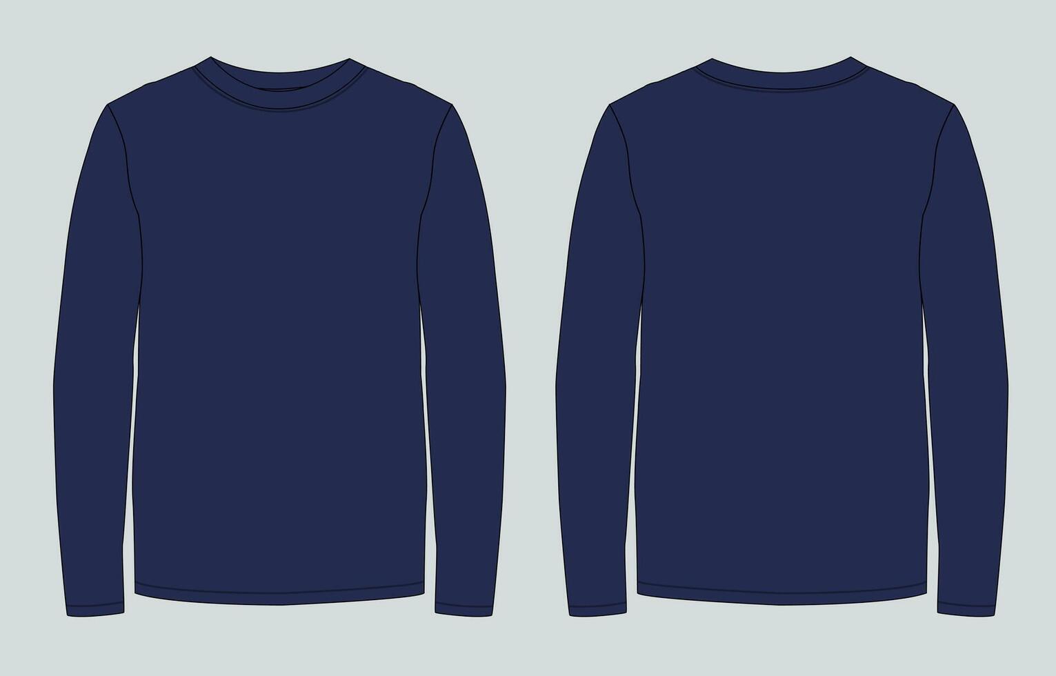 A long sleeve t - shirt with a blue background vector