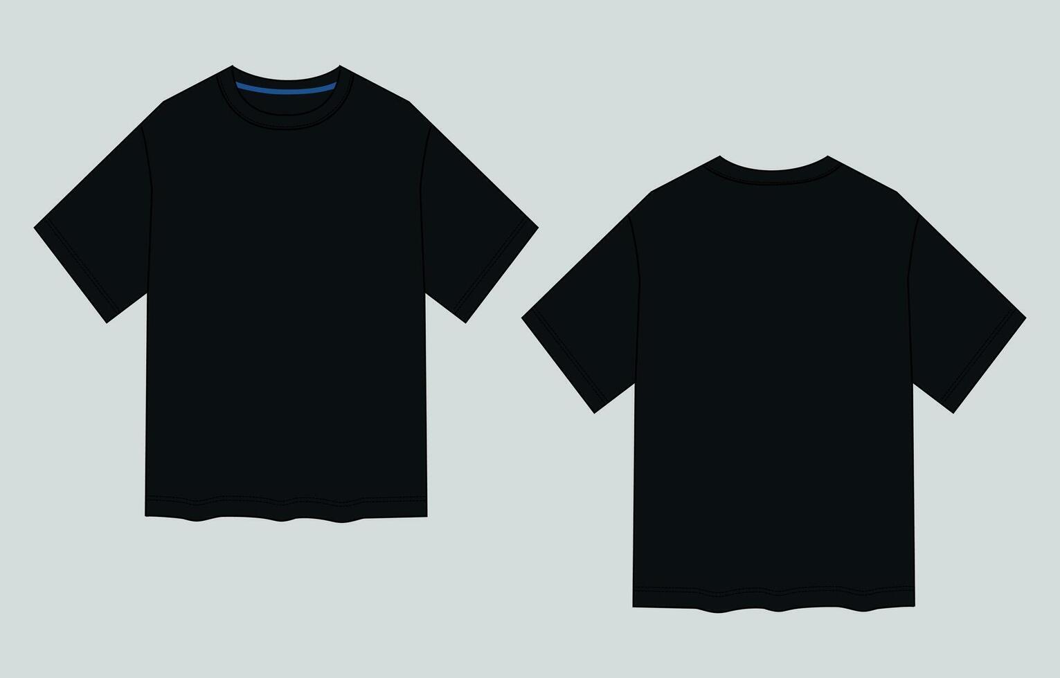 Black t - shirt mockup template vector