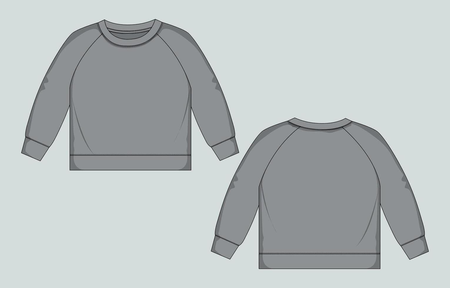 Sweater template template for men vector