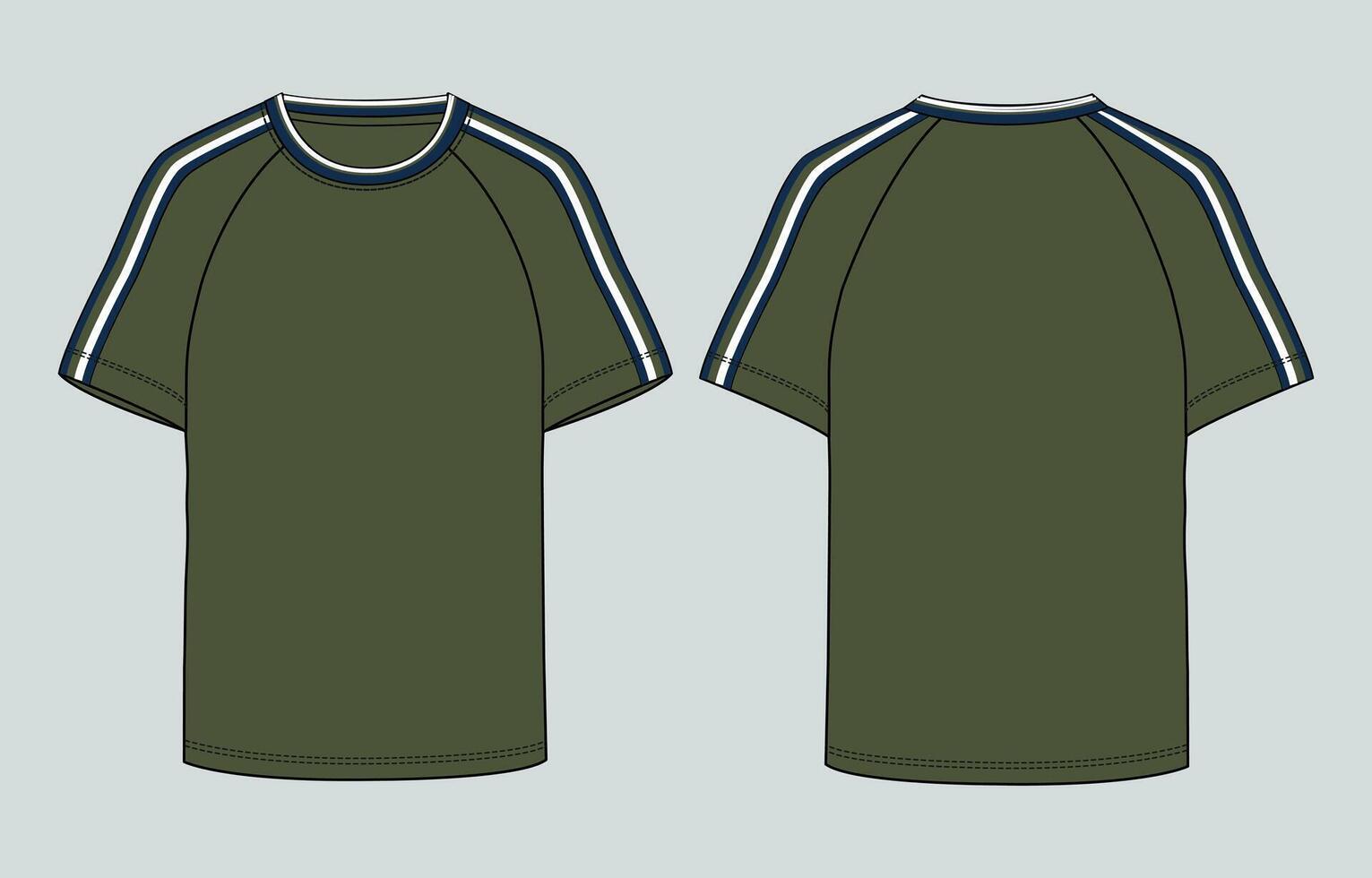 Green t-shirt mockup template vector