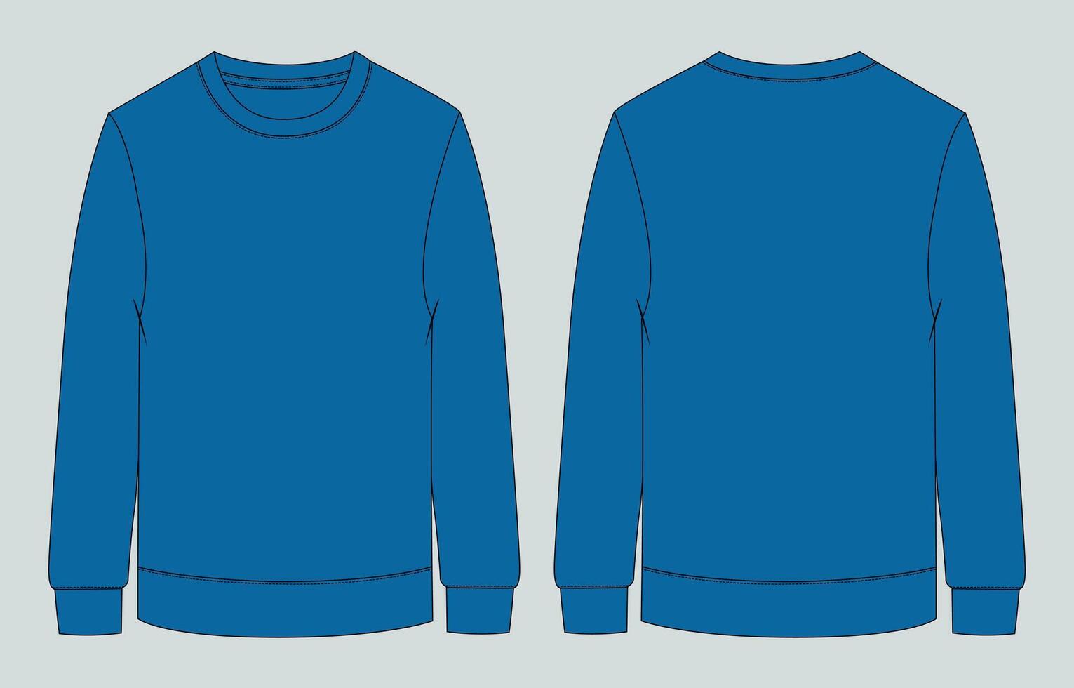 Sweater template, blue sweatshirt template, blue sweatshirt template, blue sweatshirt template, vector