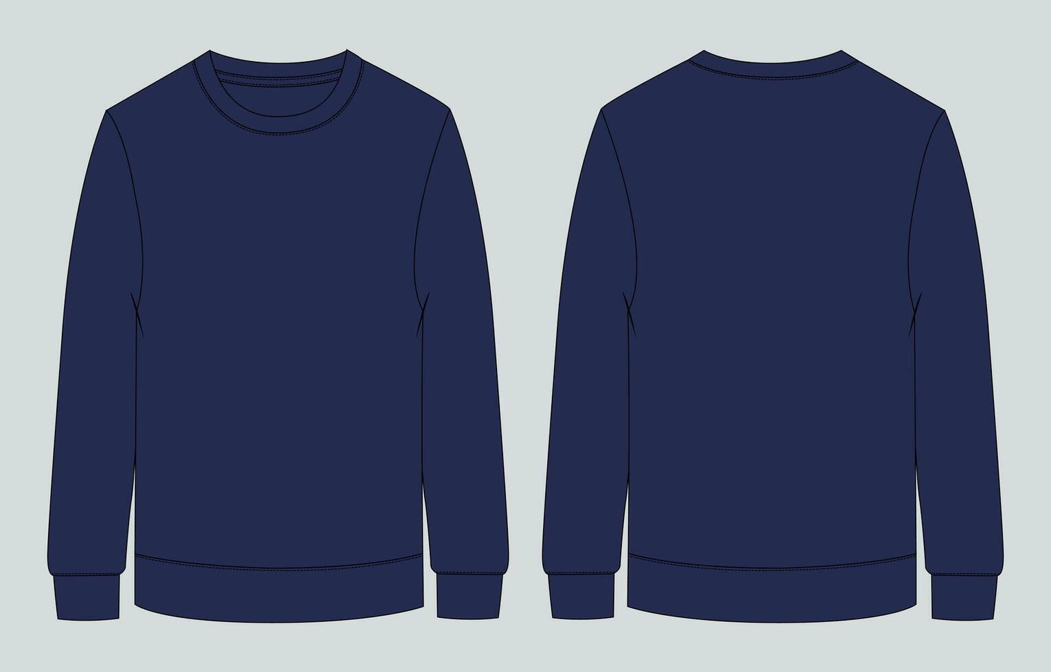 Sweater template, blue sweatshirt template, blue sweatshirt template, blue sweatshirt template, vector