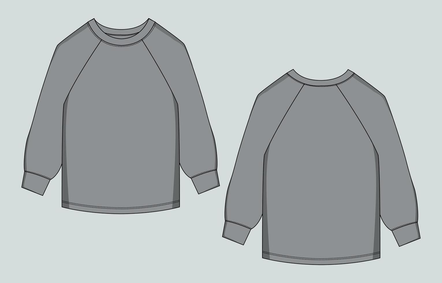 A drawing of a gray sweatshirt vector