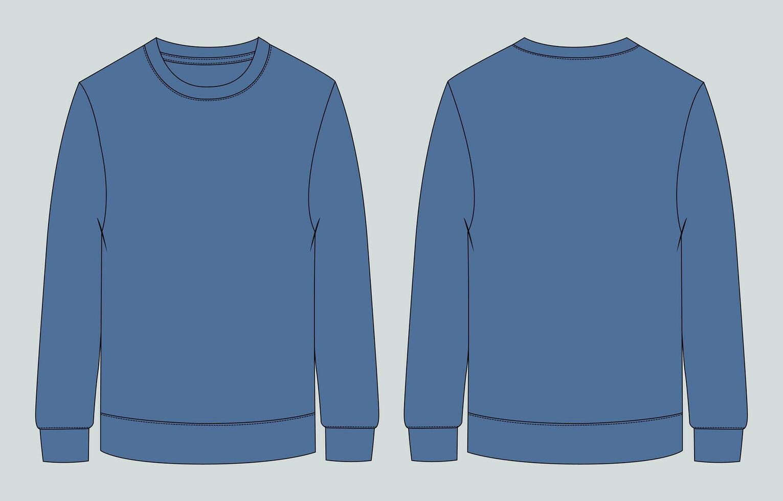 Sweater template, blue sweatshirt template, blue sweatshirt template, blue sweatshirt template, vector