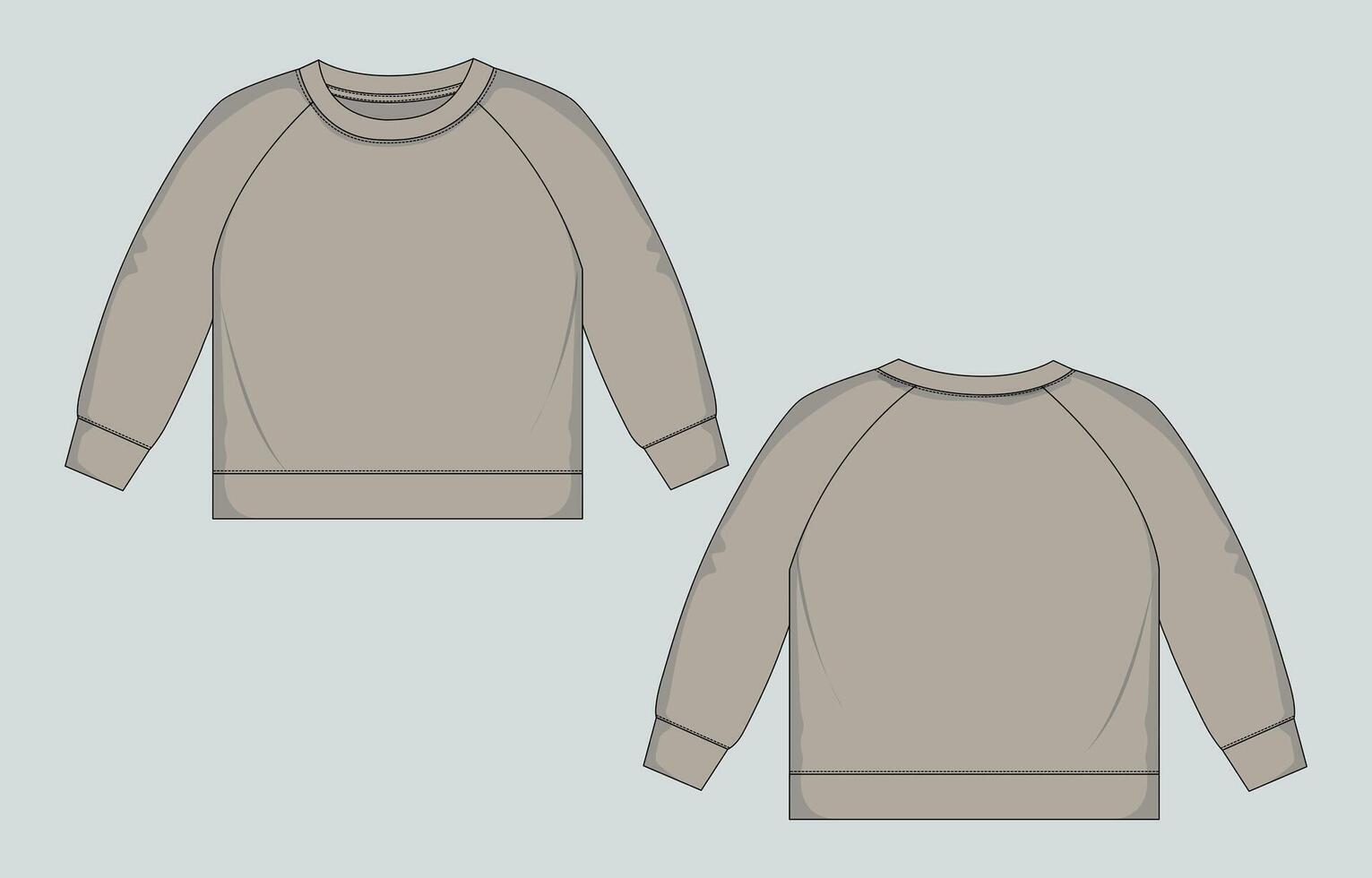 Sweatshirt template - illustration vector