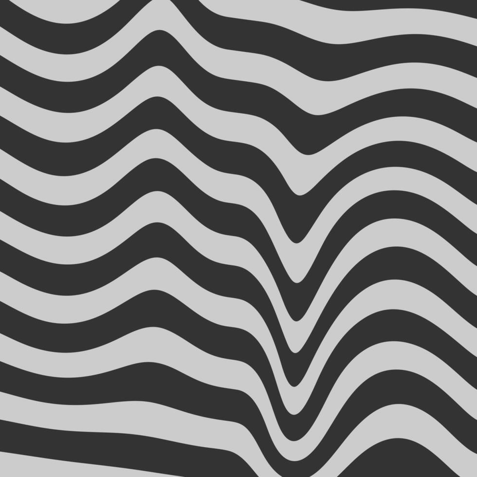 Abstract black and white wave pattern background vector