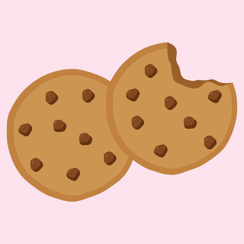 cookies with chocolate illustration vector