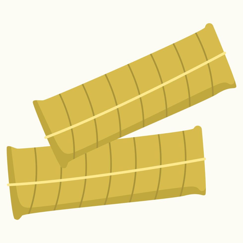 Lepet cake, a traditional snack from Indonesia vector