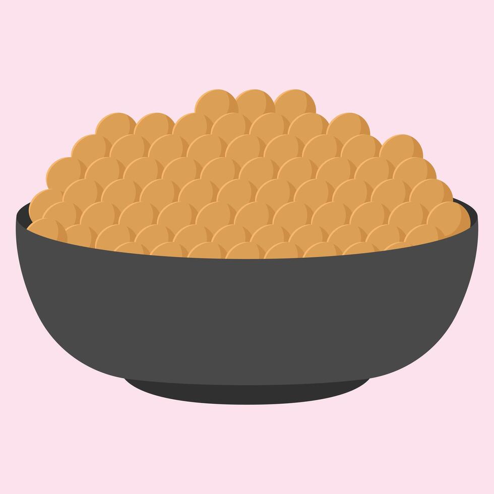 Kacang telur or peanut egg typical indonesian snack vector