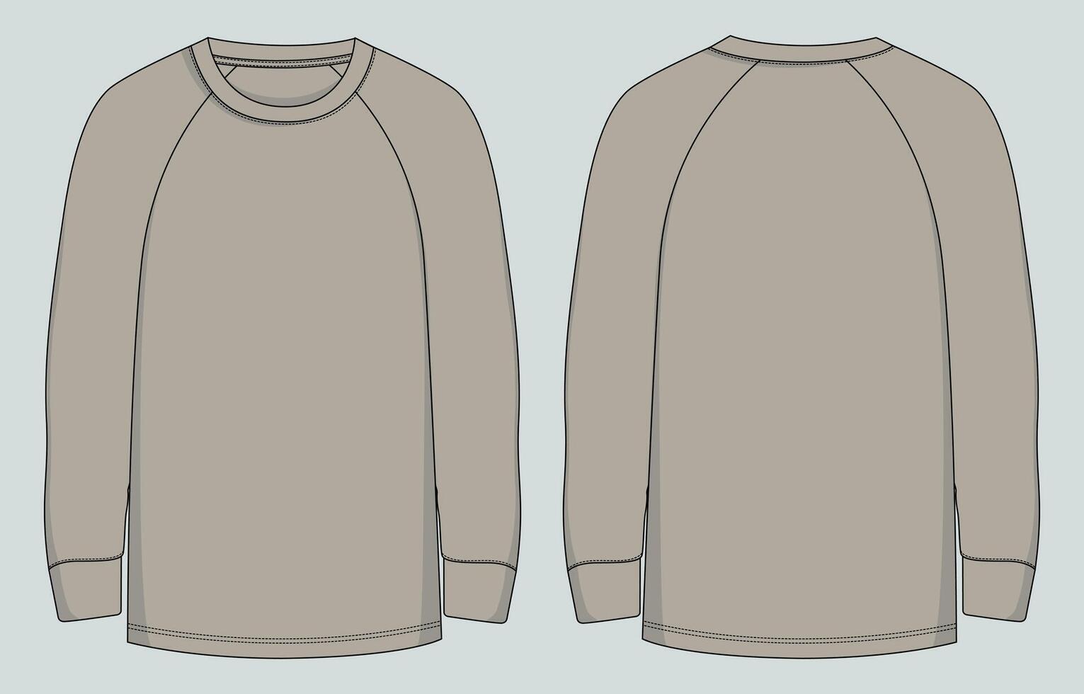 A long sleeve shirt with a long sleeve and a short sleeve vector