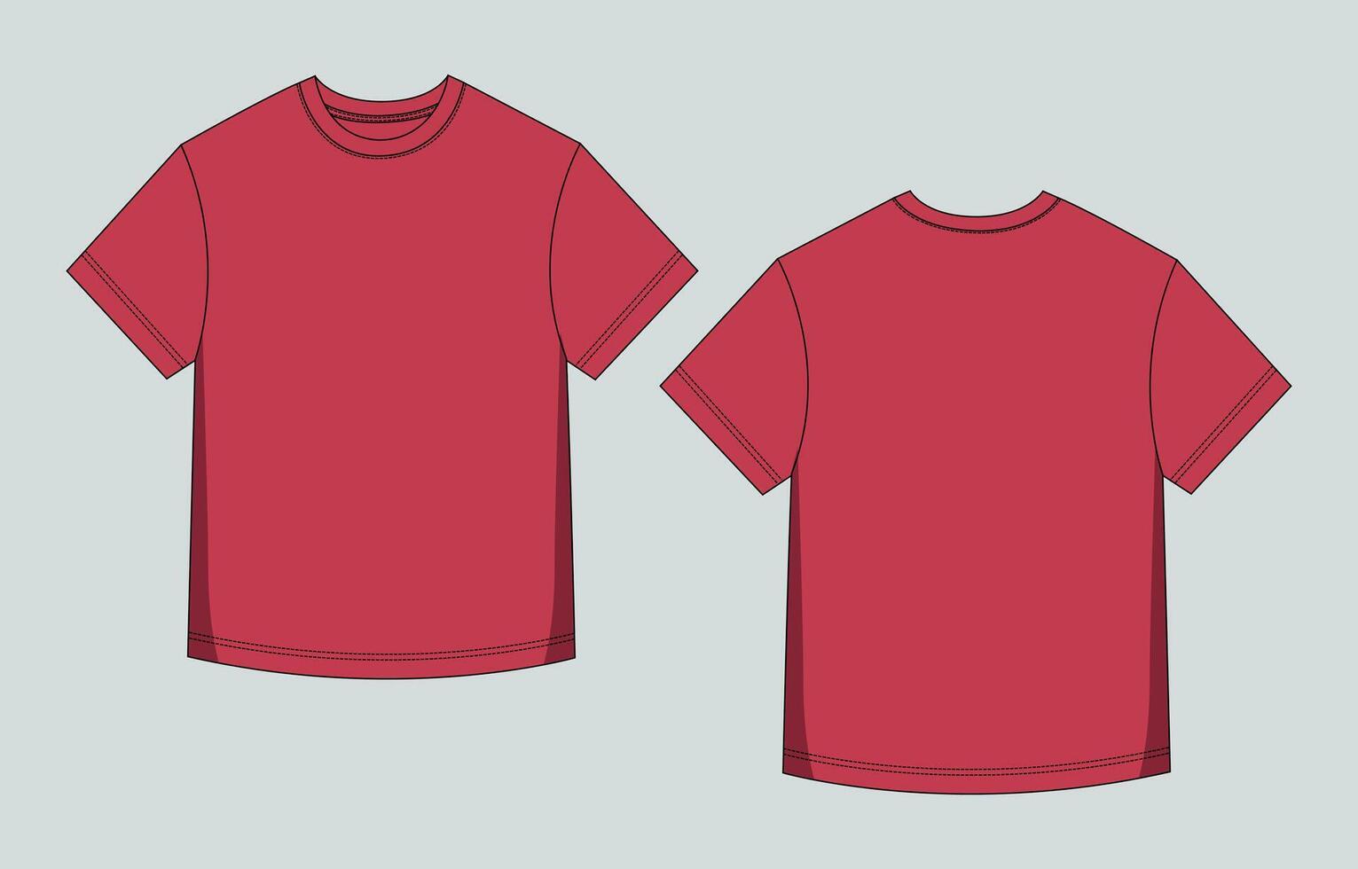 Red t - shirt template vector