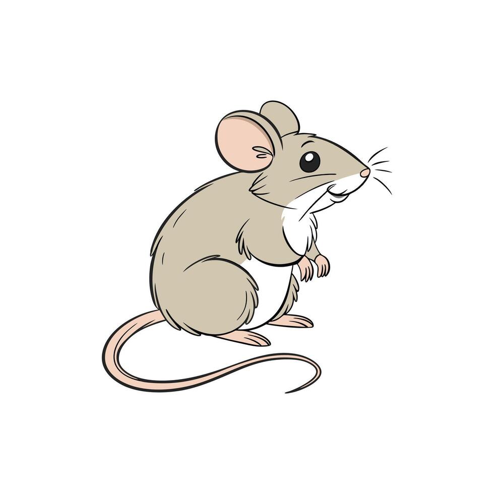 A cartoon mouse with a white background vector