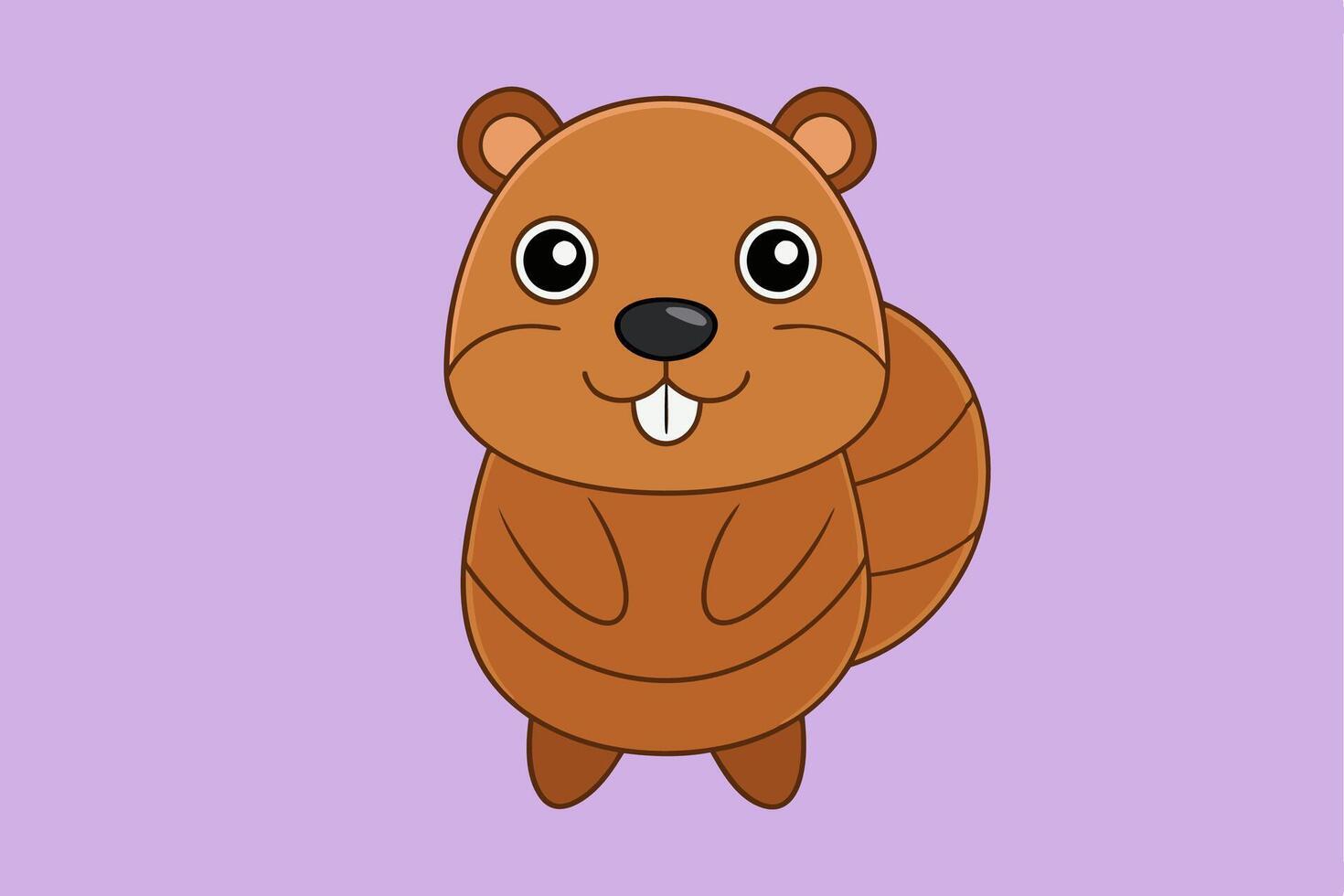 Adorable Beaver Graphic For Web And Print , Premium Beaver Illustration For All Creative Projects. This premium beaver illustration features a cute and playful design perfect for print materials vector