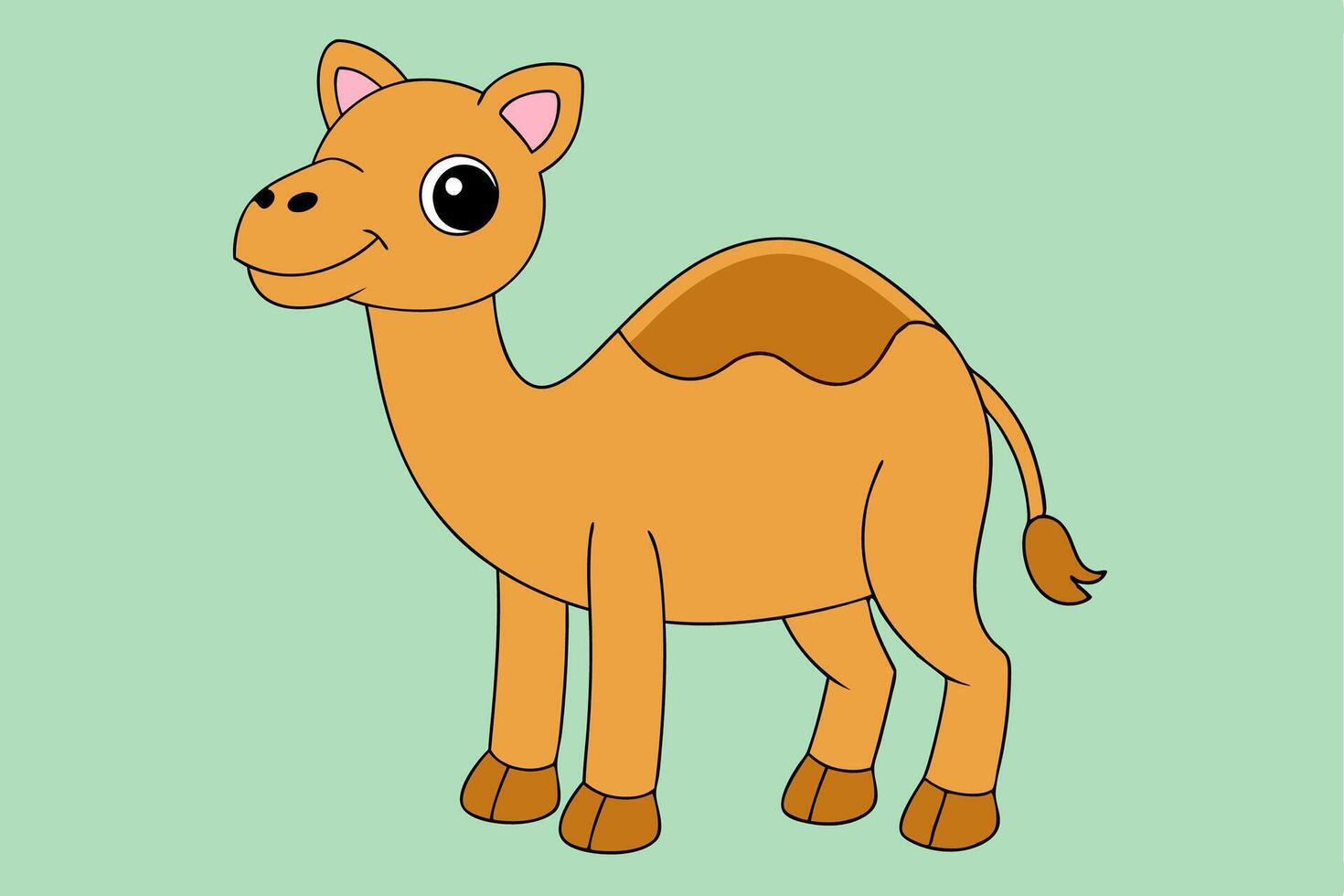 Adorable Camel Graphic for Web and Print, Premium Camel Illustration for All Creative Projects. vector