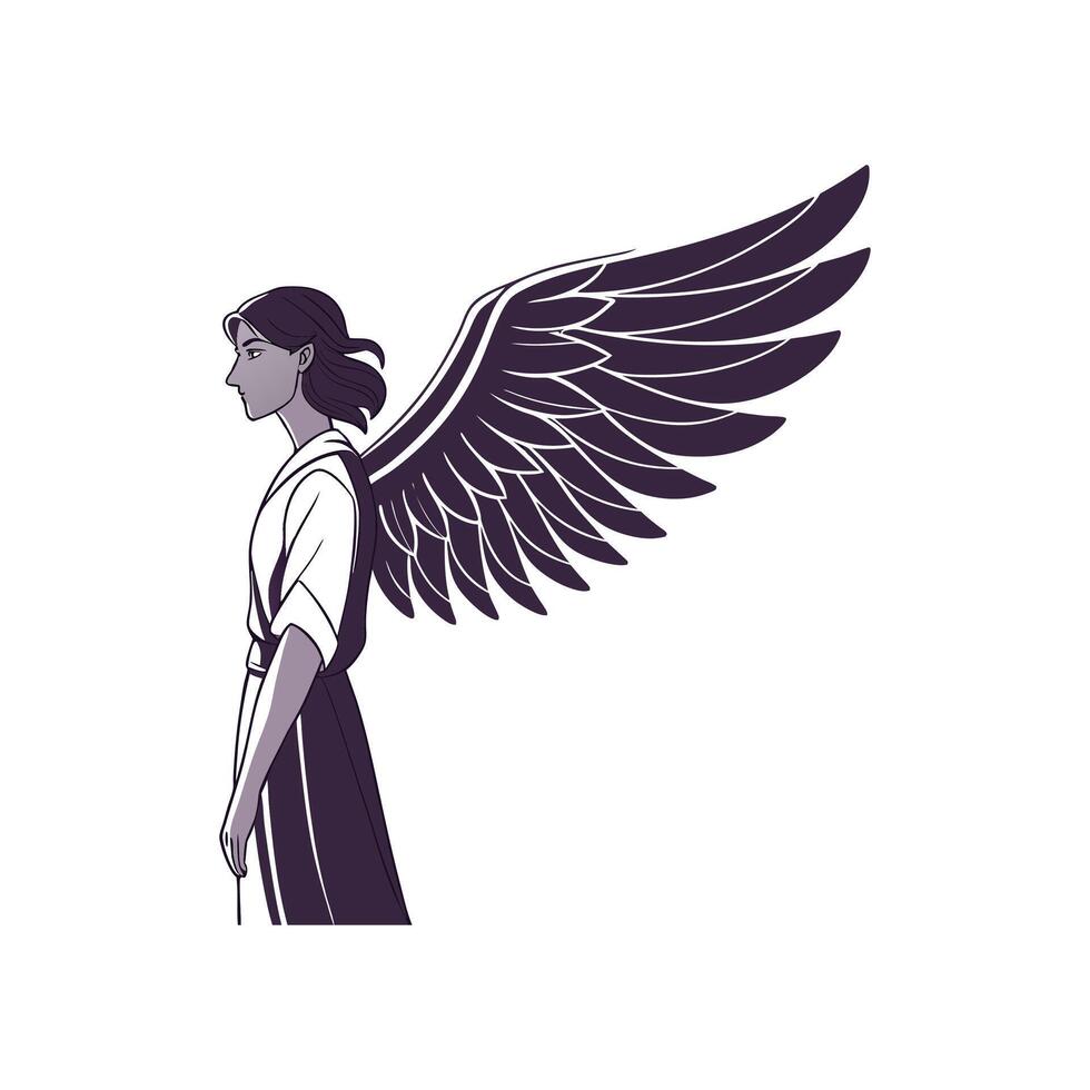 A woman with wings vector