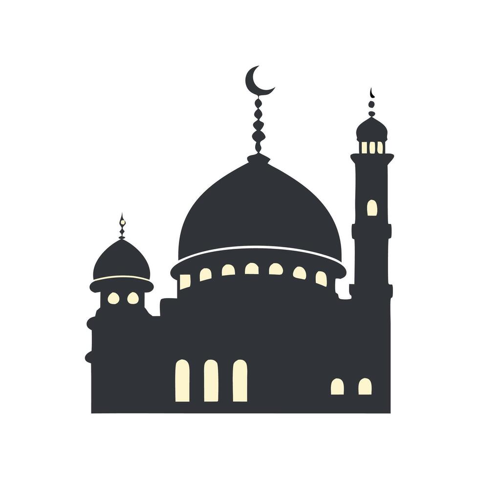 Islamic mosque icon illustration vector
