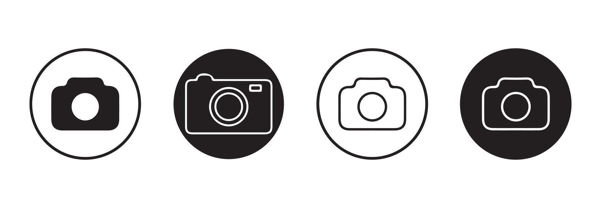 Camera icons for web and mobile app. photo camera sign and symbol. vector