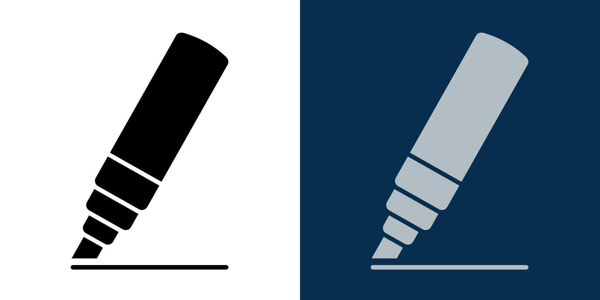 Marker icon. Marker writes. Text editing icon. Flat style vector