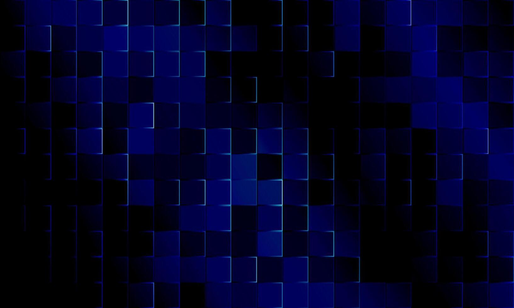Geometric abstract background in grid square mosaic pattern. dark blue futuristic background. vector