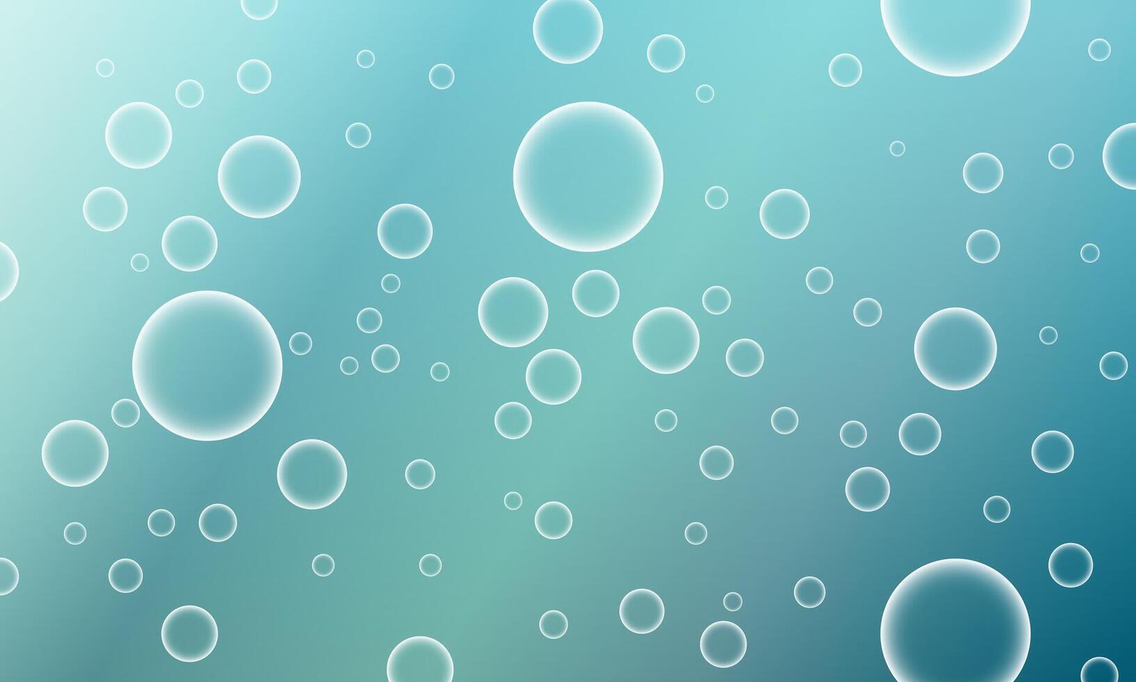 Abstract circles bubbles blue background. soft shiny soap. vector