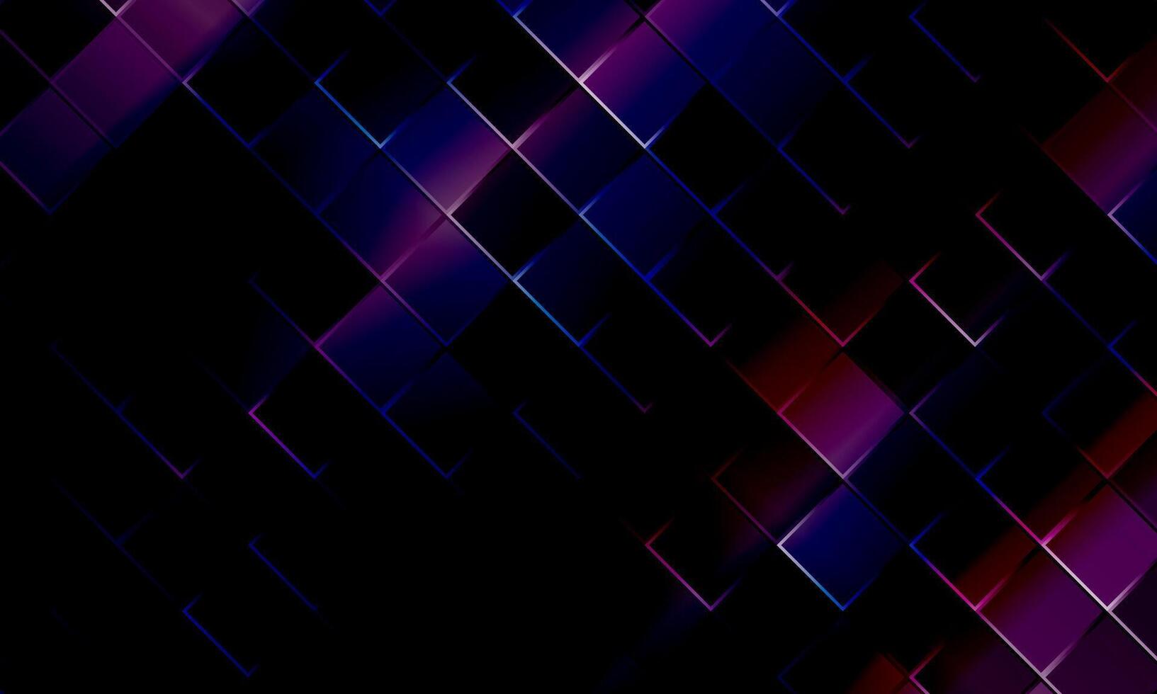 Geometric abstract background in diagonal grid square pattern colorful dark background. vector