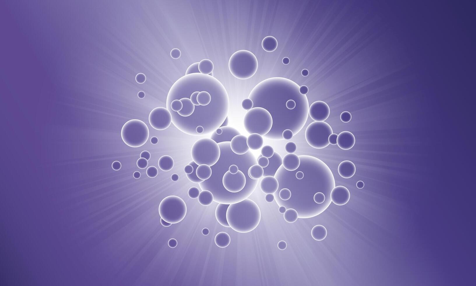 Abstract circles bubbles purple background. shiny soft soap particles purple background. vector