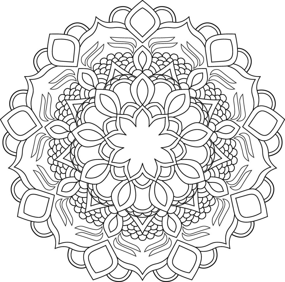Exquisite Hand-Drawn Mandala Design in EPS Format vector