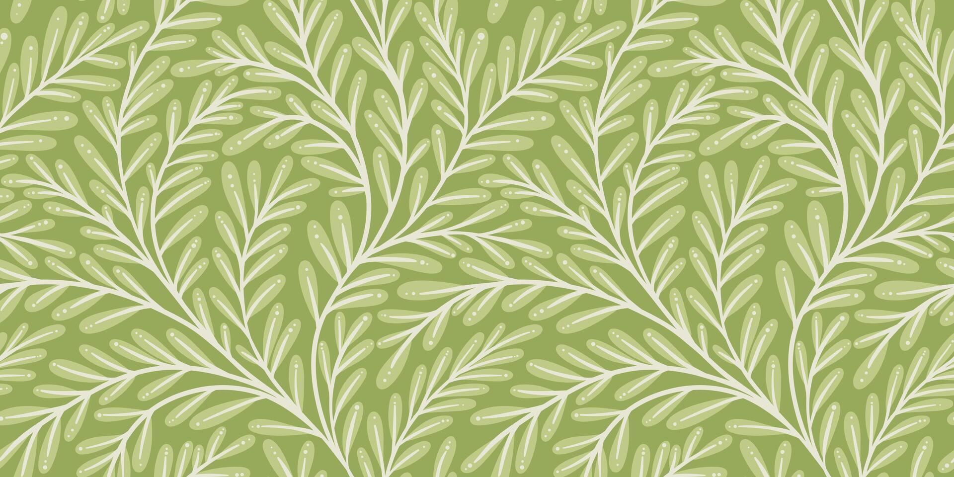 Leaf climbing vines repeat pattern background natural green wallpaper illustration tile vector