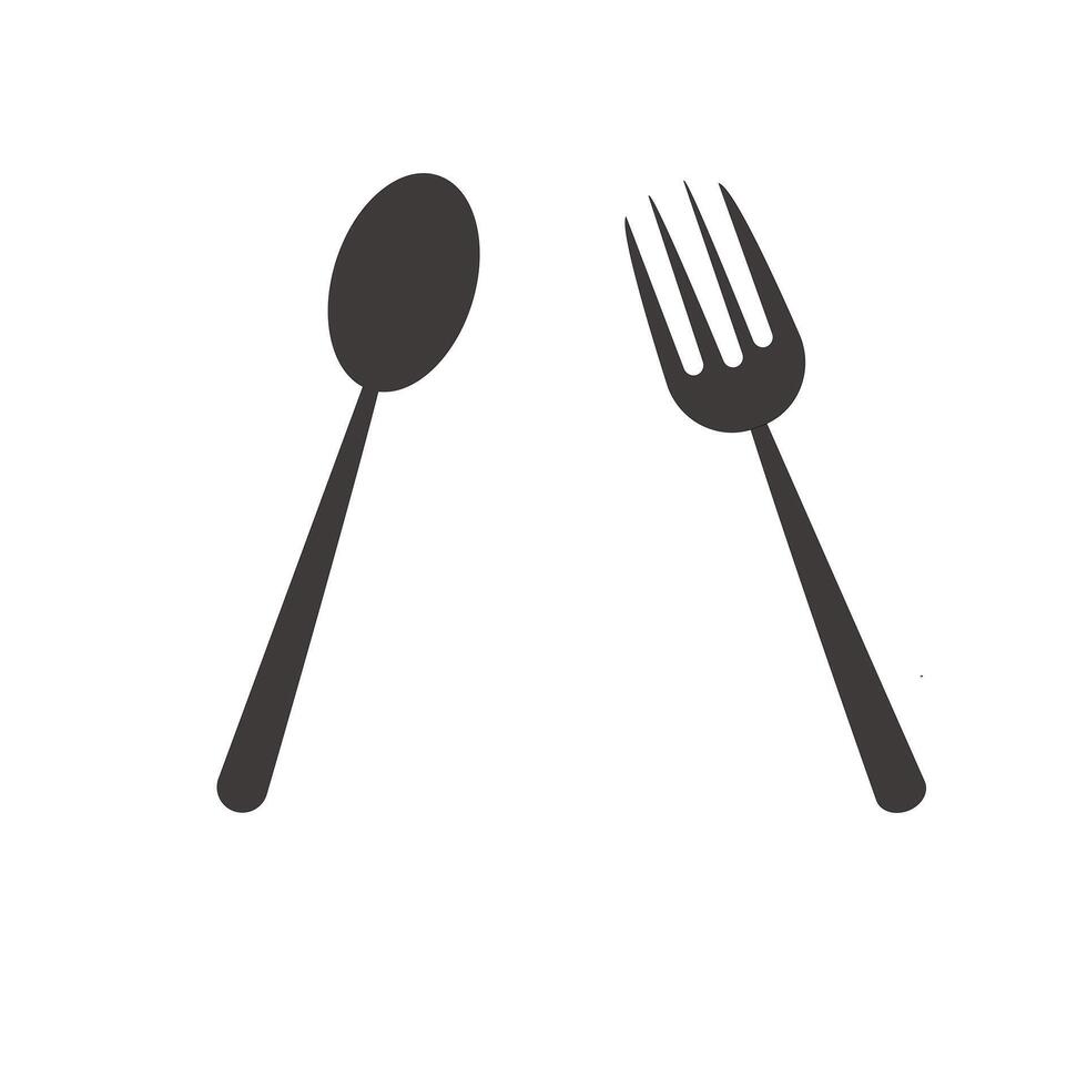 Download Spoon And Fork Silhouette, Icons And Graphic Resource. vector