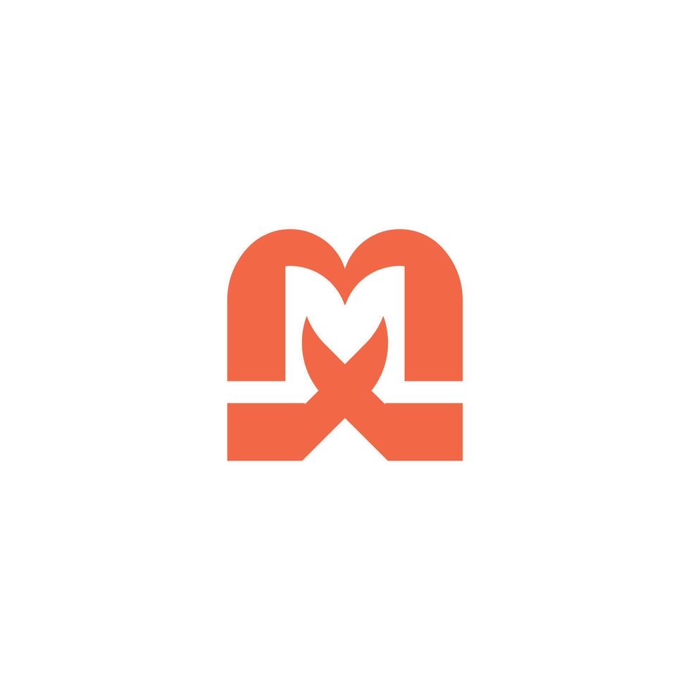Letter M with Setting and Gear icon logo design template vector