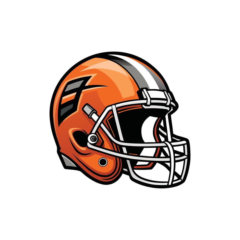 Dynamic American Football Helmet Illustration Design on White Background vector
