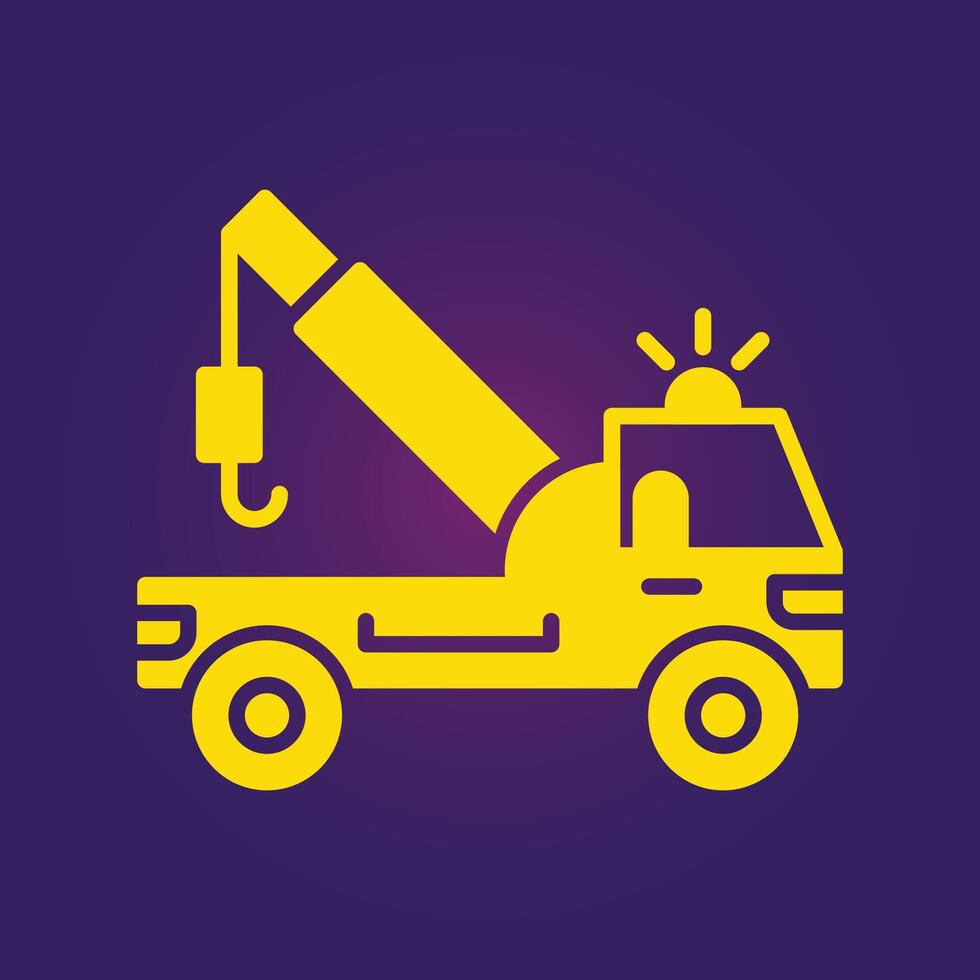 Tow Truck trendy artwork beautiful abstract illustration colorful yellow design vector