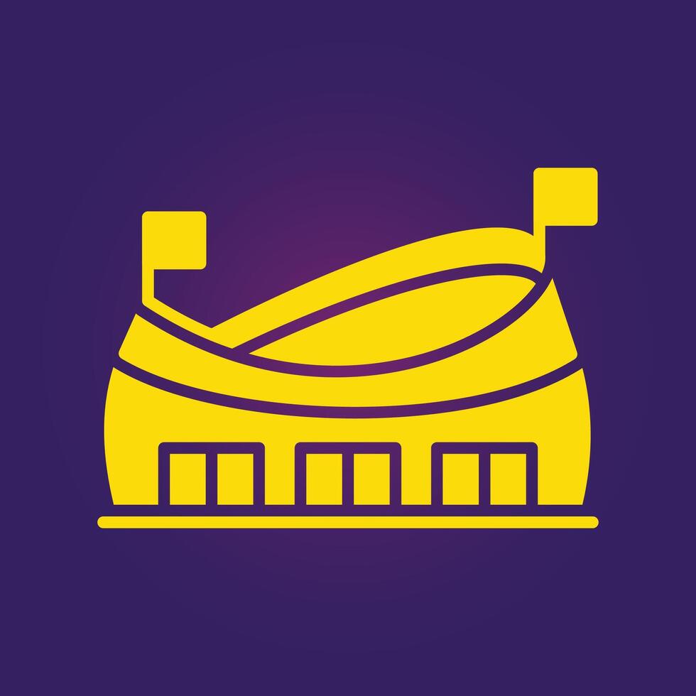 Stadium trendy artwork beautiful abstract illustration colorful yellow design vector
