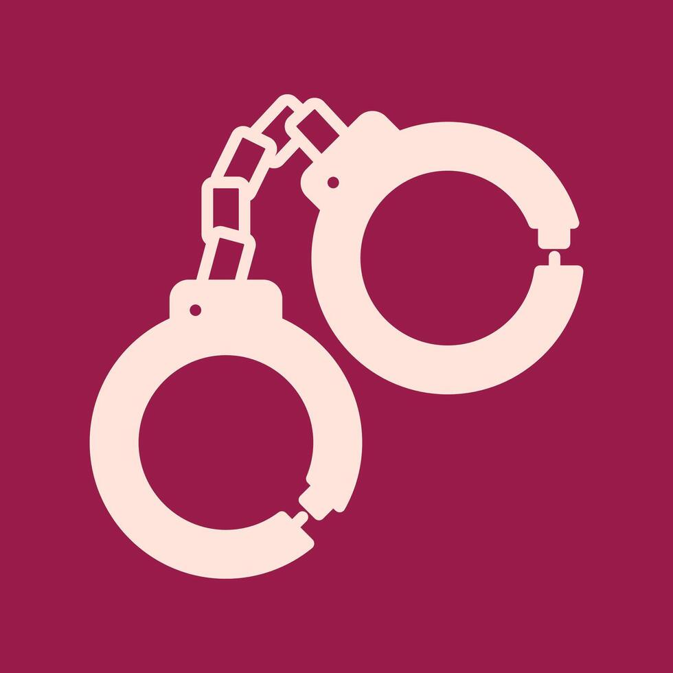 Police Handcuffs trendy artwork beautiful abstract illustration colorful pink design vector