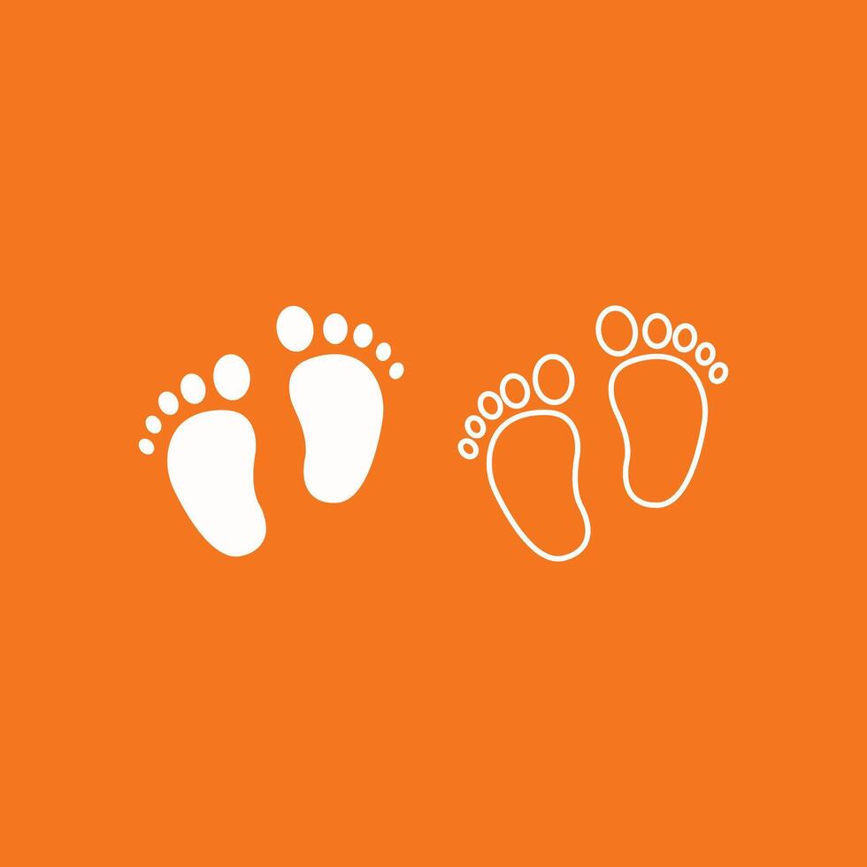 Baby feet trendy artwork magnificent abstract illustration colorful useable design vector