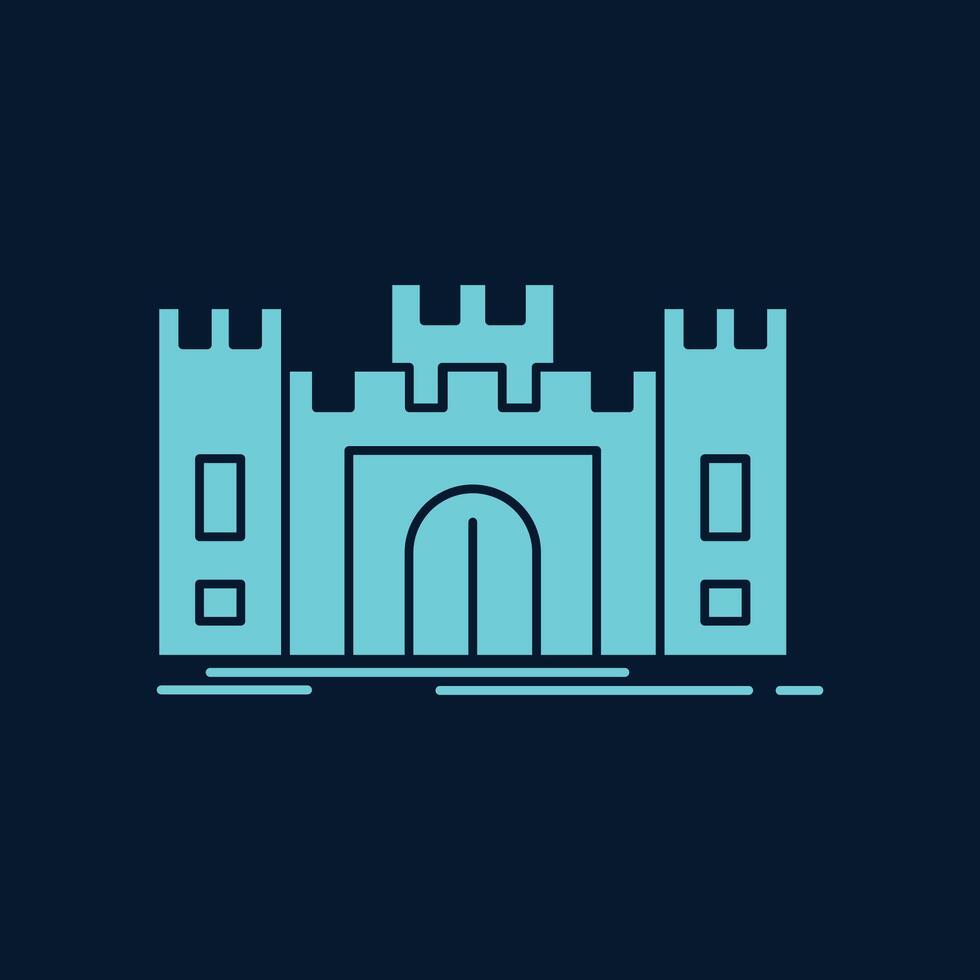 Castle trendy artwork lovely abstract illustration colorful practicable design vector