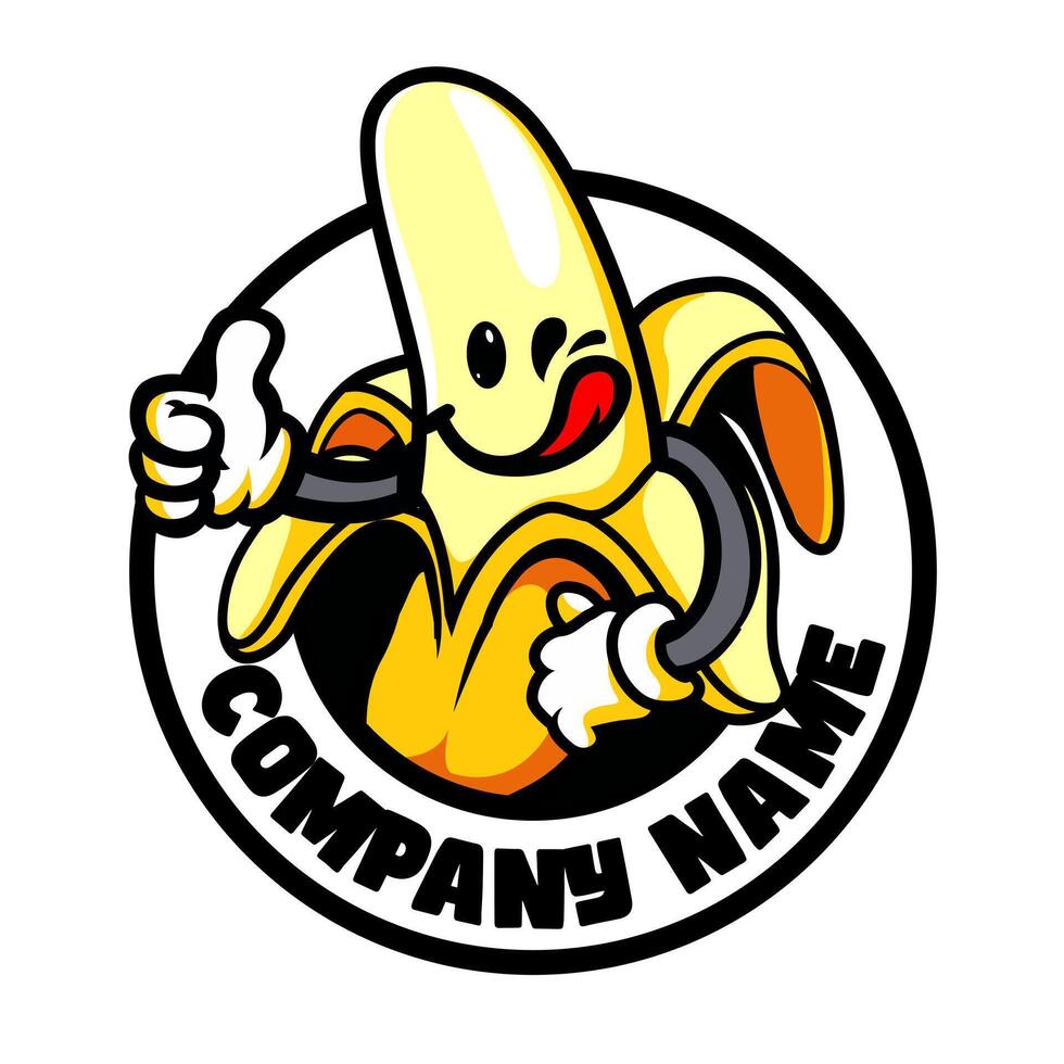 banana mascot logo company for your brand vector