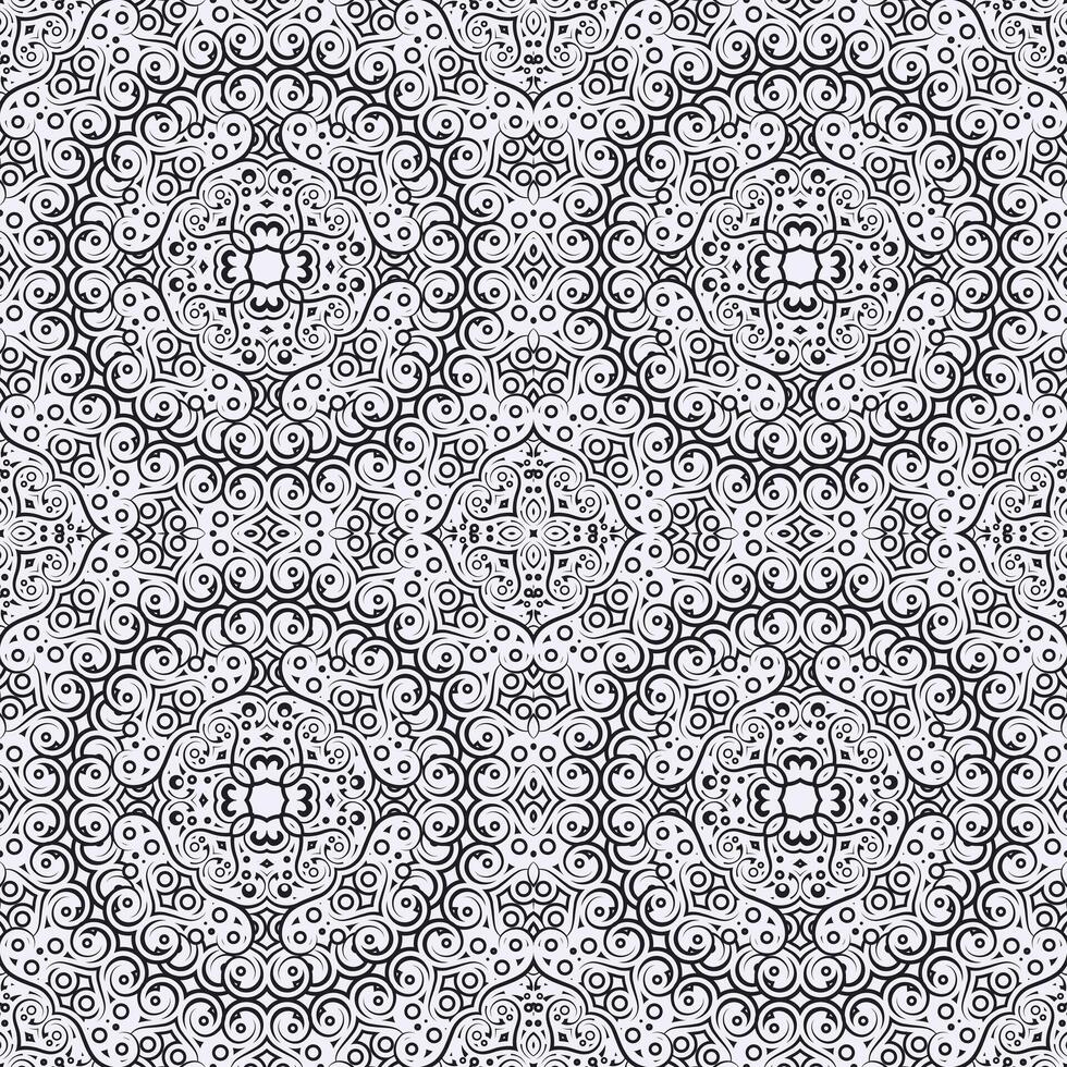 Flat mandala seamless pattern template vector