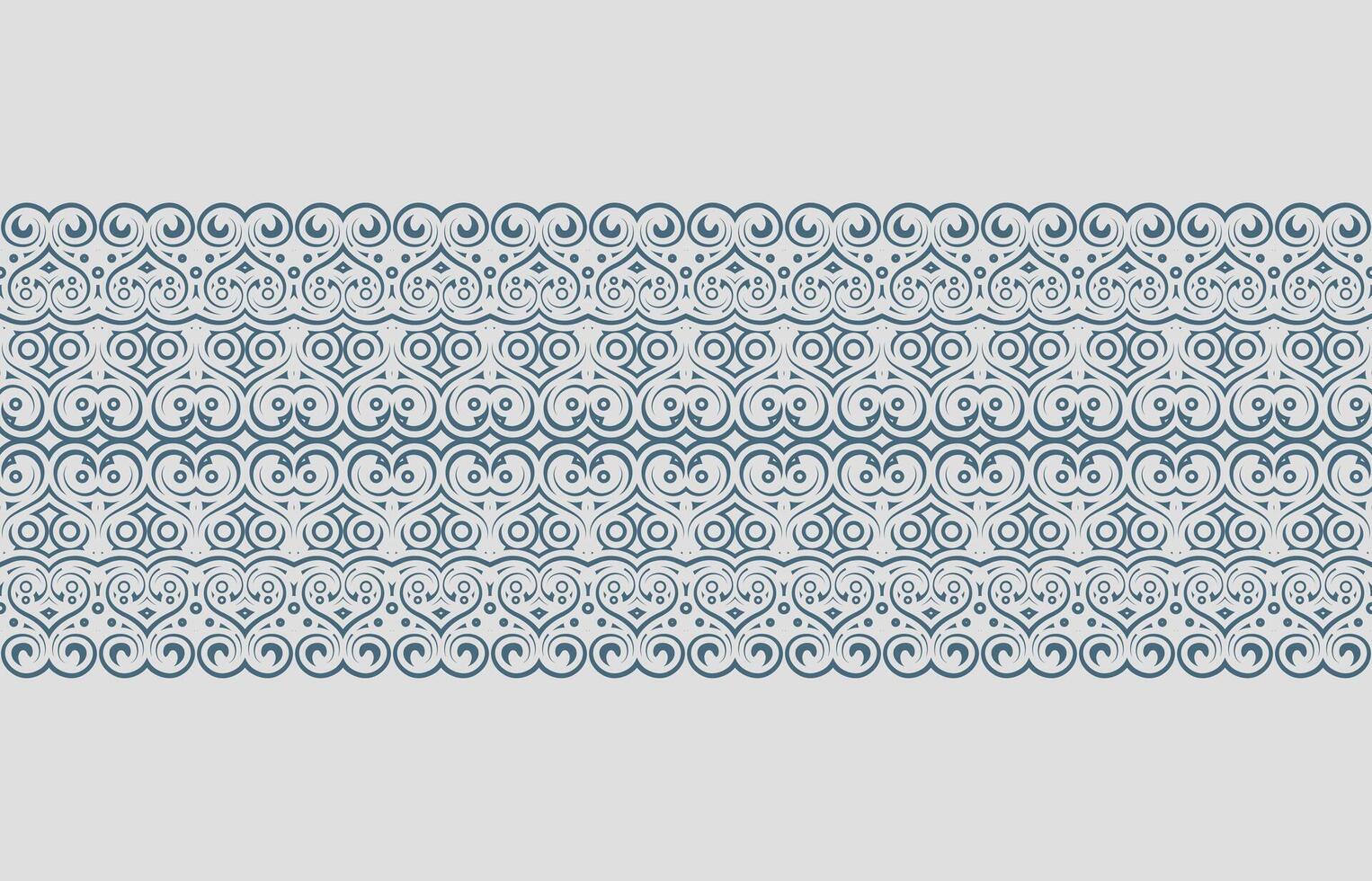 Flat ornament style ethnic seamless borders vector