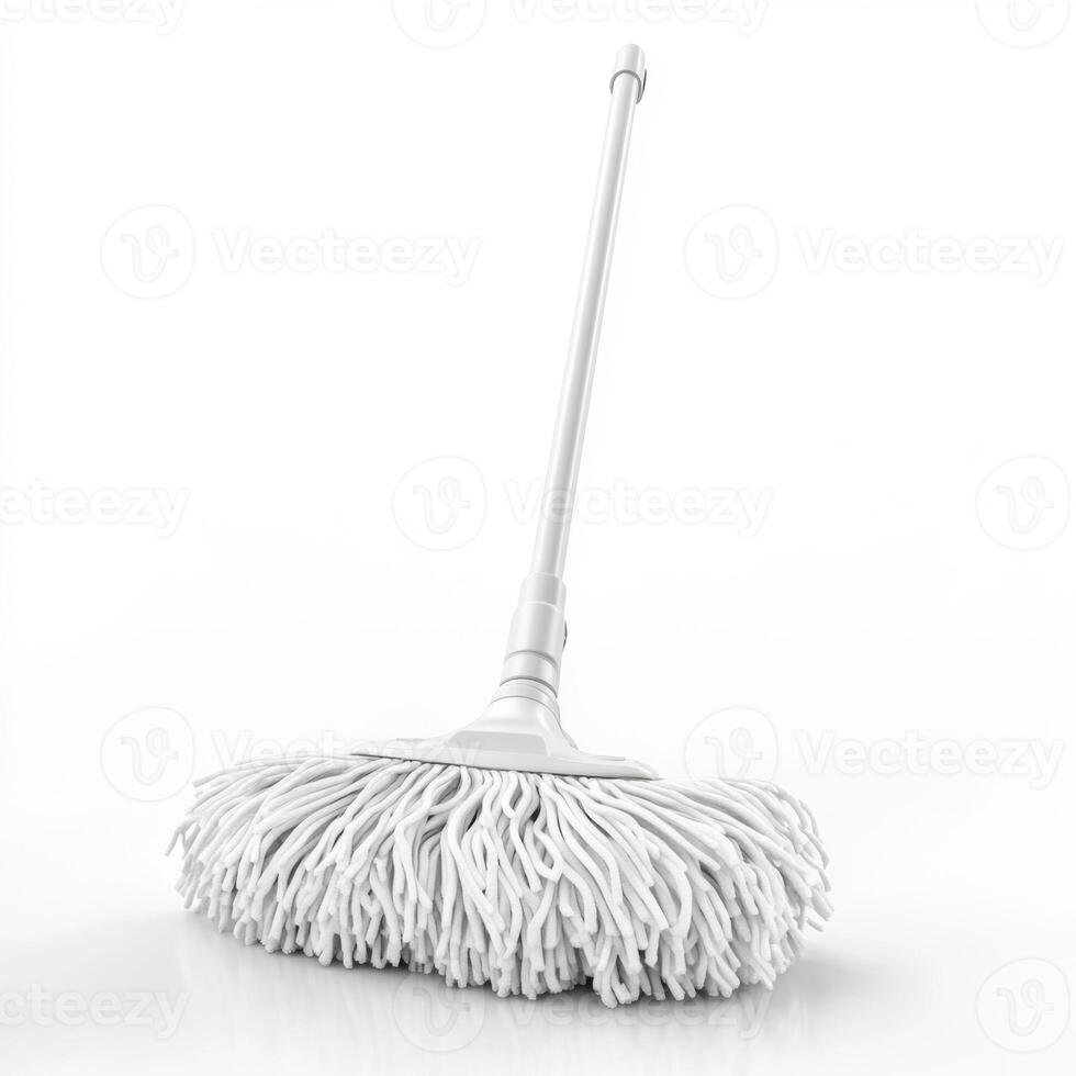 Cleaning tool with a fluffy head designed for effective dusting and mopping tasks indoors and outdoors photo