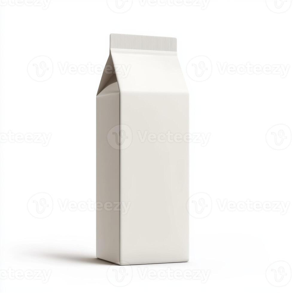 Milk carton with minimalistic design on a plain background showcasing modern packaging aesthetics photo