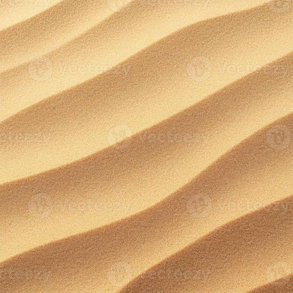 Close-up of golden sand dunes with smooth patterns photo