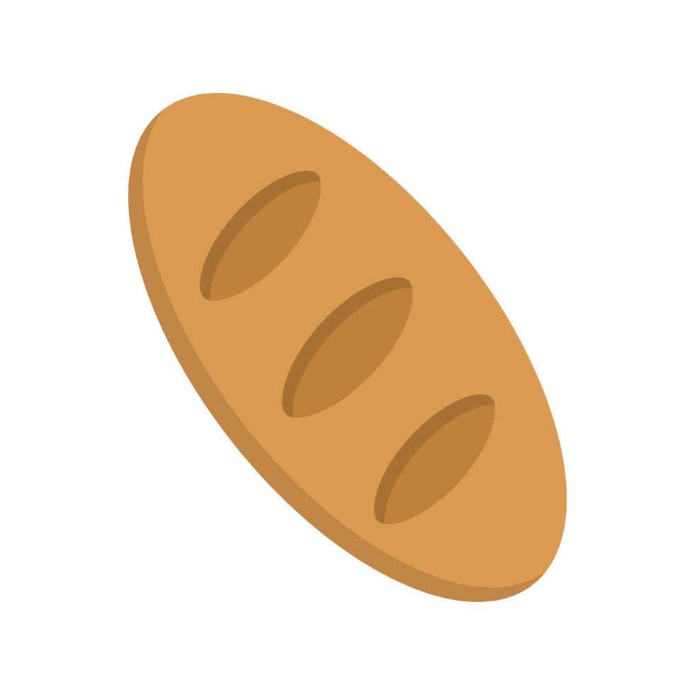 Simple French Bread Icon. Baguette. vector