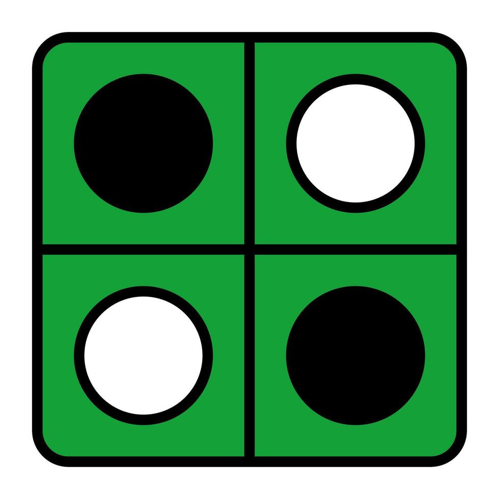 Simple reversi game icon. vector