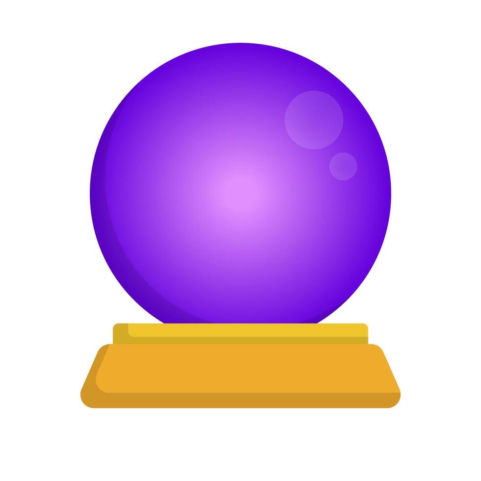 Crystal ball icon of divination. Orb icon. vector