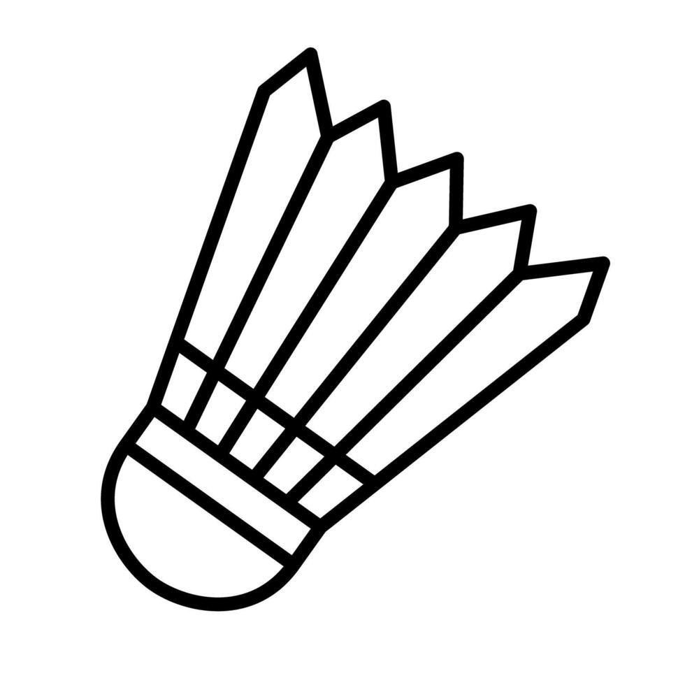 Simple badminton shuttlecock icon. vector