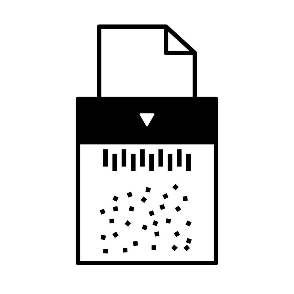 Paper shredder machine icon. vector