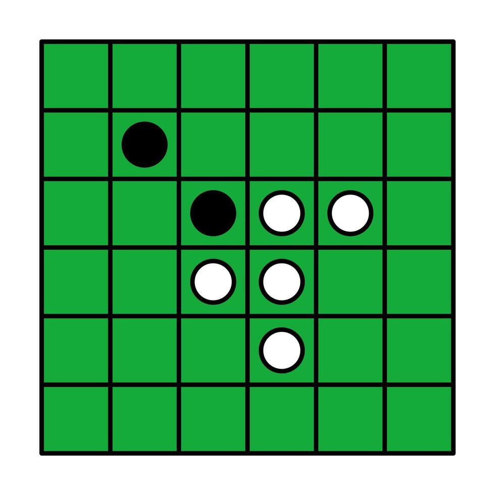Reversi game match icon. vector